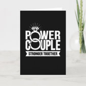 Macht Koppel Sterker Samen Bruiloft Jubileum Kaart (Voorkant)