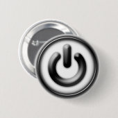 Macht: Monochroom (wit) Ronde Button 5,7 Cm (Voorkant /achterkant)