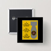 Macht Netto 2 Vierkante Button 5,1 Cm (Voorkant /achterkant)