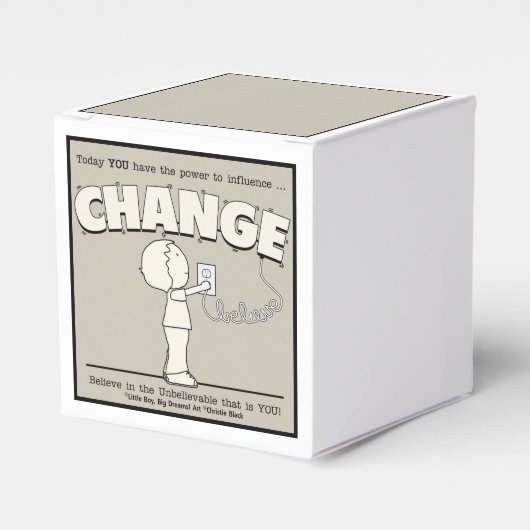 Macht om te veranderen bedankdoosjes (Voorkant Zijde)