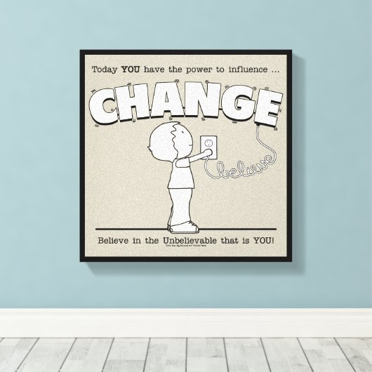 Macht om te veranderen canvas afdruk (Insitu (Houten vloer))