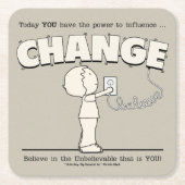 Macht om te veranderen kartonnen onderzetters (Voorkant)