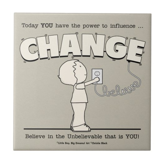 Macht om te veranderen tegeltje (Voorkant)