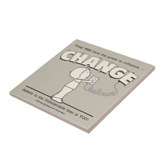 Macht om te veranderen tegeltje (Zijkant)