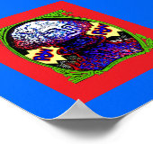 MACHT! Poster blauw rood (Hoek)