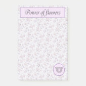 Macht van de bloemen (A-Z) Collectie Monogram U Post-it® Notes (Voorkant)