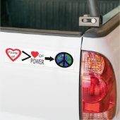 Macht van de Bumpersticker van de Liefde (Op Truck)