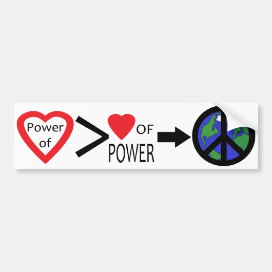 Macht van de Bumpersticker van de Liefde (Voorkant)