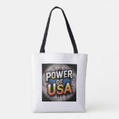 Macht van de VS Canvas tas - Patriottisch Amerikaa (Achterkant)