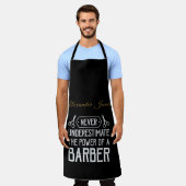 Macht van een Barber Personaliseren Schort (Gedragen)