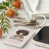 Macht van een meisje met een Afstuderen van het Bo Sleutelhanger (Voorkant Rechts)