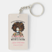 Macht van een meisje met een Afstuderen van het Bo Sleutelhanger (achterkant)