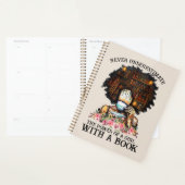 Macht van een meisje met een boek planner (Display)