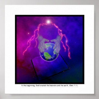 Macht van goden Word no bkgd Poster