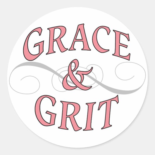 Macht van Grace en Grit Ronde Sticker (Voorkant)