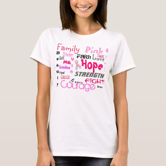 Macht van roze t-shirt (Voorkant)