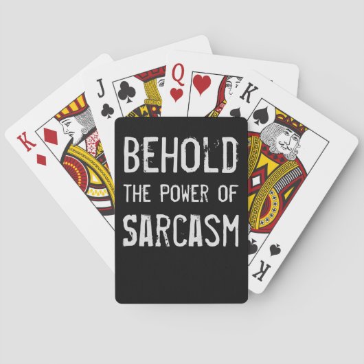 Macht van Sarcasm Pokerkaarten (Achterkant)