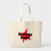 Macht van scripts grote tote bag (Voorkant)