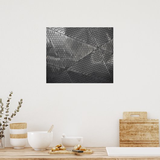 Macht van staalbouw Roestvrij Industrieel Poster (Keuken)