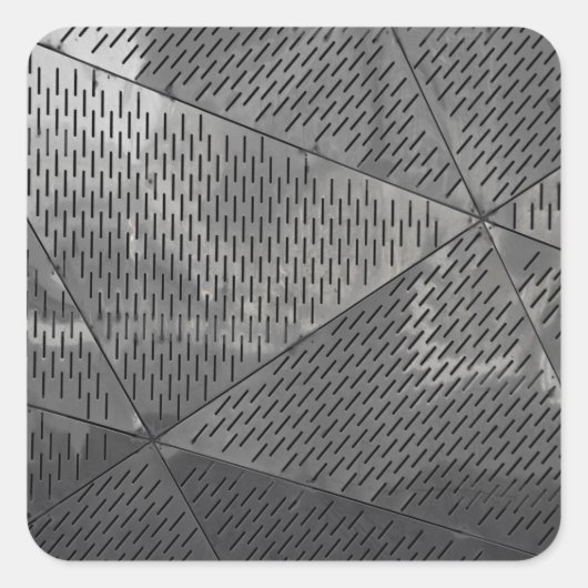 Macht van staalbouw Roestvrij Industrieel Vierkante Sticker (Voorkant)