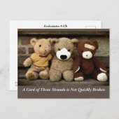 Macht van vriendschap Ecclesiastes 4:12 Briefkaart (Voorkant / Achterkant)