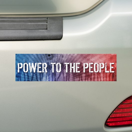 macht voor de bevolking bumpersticker (Op auto)