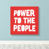 macht voor de bevolking canvas afdruk (Insitu (Houten vloer))