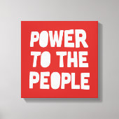 macht voor de bevolking canvas afdruk (Voorkant)