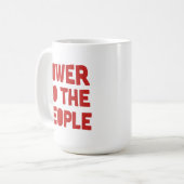 macht voor de bevolking koffiemok (Voorkant links)