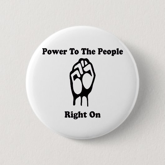 macht voor de bevolking ronde button 5,7 cm (Voorkant)