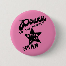 macht voor de bevolking ronde button 5,7 cm