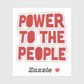 macht voor de bevolking sticker (Vel)