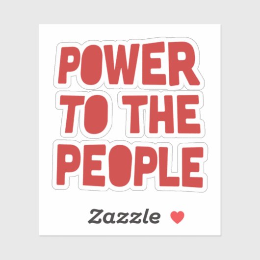 macht voor de bevolking sticker (Vel)