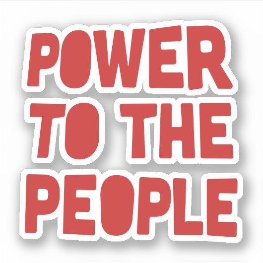 macht voor de bevolking sticker (Voorkant)