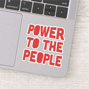 macht voor de bevolking sticker