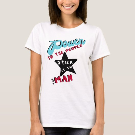 macht voor de bevolking t-shirt (Voorkant)