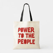 macht voor de bevolking tote bag (Achterkant)