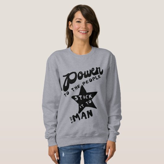 macht voor de bevolking trui (Voorkant volledig)