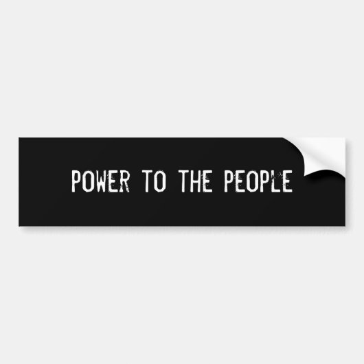 macht voor het volk bumpersticker (Voorkant)