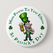 Macht voor je elleboog - St Patrick's Day Button (Voorkant)
