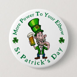 Macht voor je elleboog - St Patrick's Day Button