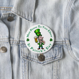 Macht voor je elleboog - St Patrick's Day Button