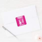 MACHT. Vrouwen Gewichtheffen Workout Motivatie Vierkante Sticker (Envelop)