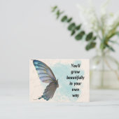 Machtig, 8,9 cm x 6,4 cm visitekaartje (Staand voorkant)