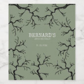 Machtig als de eiken spooky volwassen verjaardag wijn etiket (Enkel label)