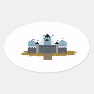 Machtig Kasteel Ovale Sticker