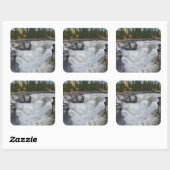 Machtige Athabasca – Jasper Waterval Vierkante Sticker (Vel)