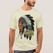 Machtige Indiaanse Chief T-shirt (Voorkant)