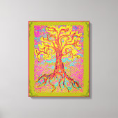 Machtige kleurrijke boom canvas afdruk (Voorkant)