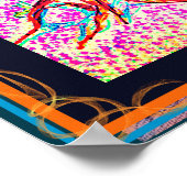 Machtige kleurrijke boom poster (Hoek)